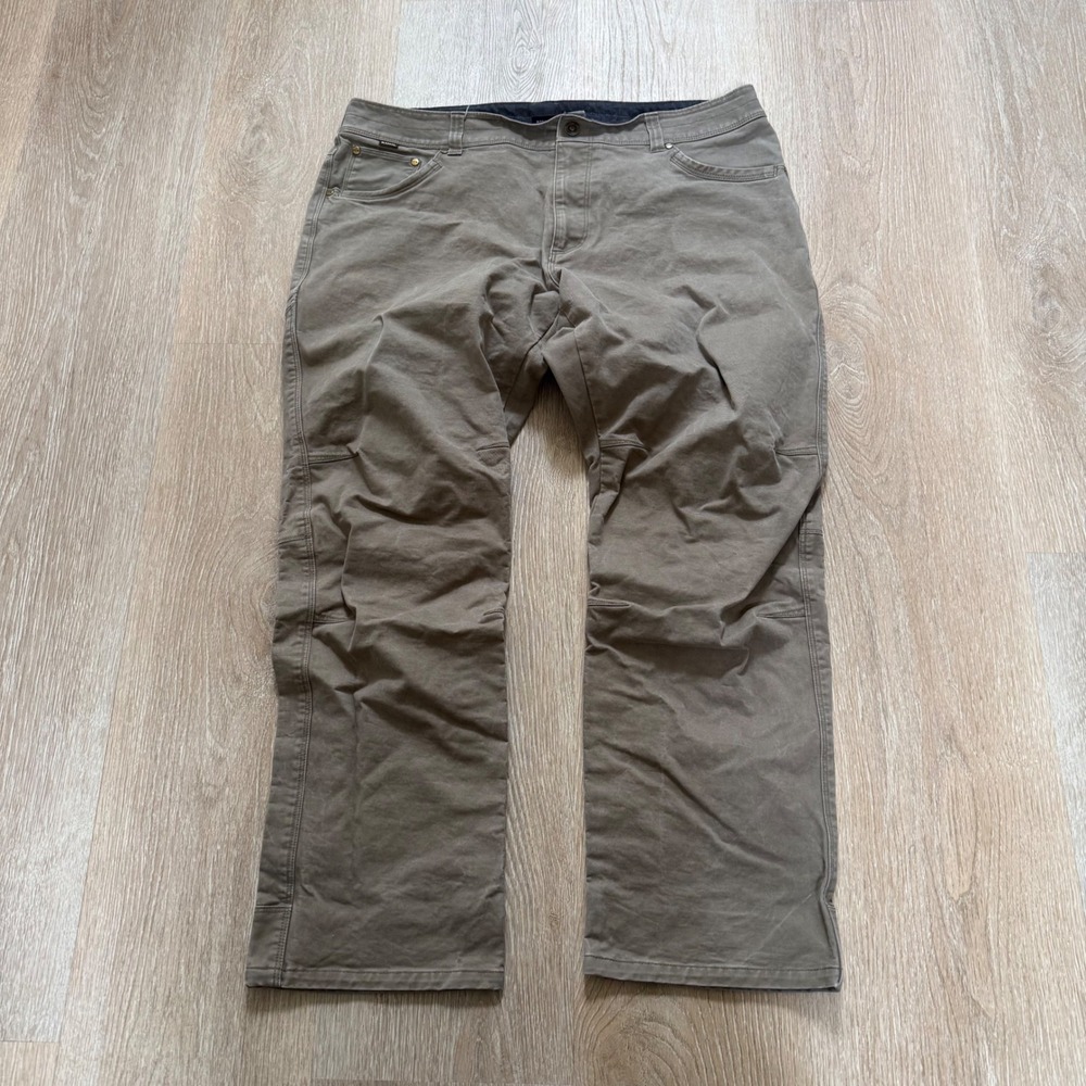 Kuhl Legendary Rydr‎ Pants Mens 38x30 Brown Gray Articulated Knee Heavyweight